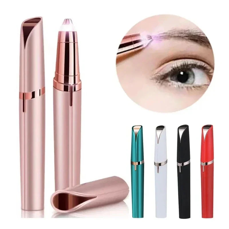 Women Electric Eyebrow Trimmer Eyebrow Shaper Pencil Face Hair Remover for Women Men Automatic Eyebrow Shaver Makeup Pocketknife