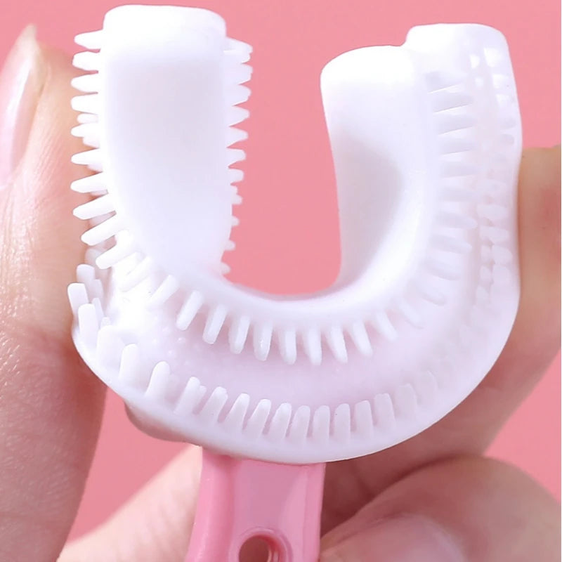 Baby Toothbrush Children 360 Degree U-shaped Child Toothbrush Teethers Baby Brush Silicone Kids Teeth Oral Care Cleaning