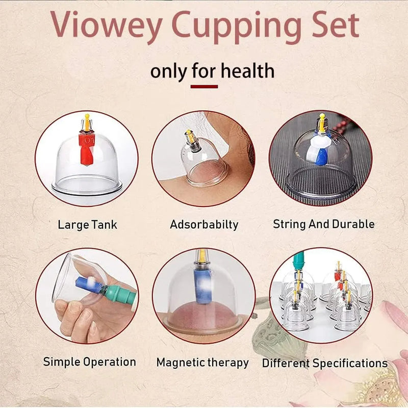 32 Pieces Professional Vacuum Acupuncture Cupping Thickened Vacuum Cupping Device Relieves Muscle And Joint Pain During Cupping