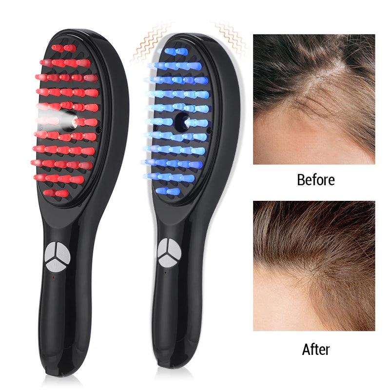 Sonic Vibration Scalp Massage Comb Light Therapy Head Massage Comb Anti Hair Loss Anion Spray Hair Growth Brush Stress Relief