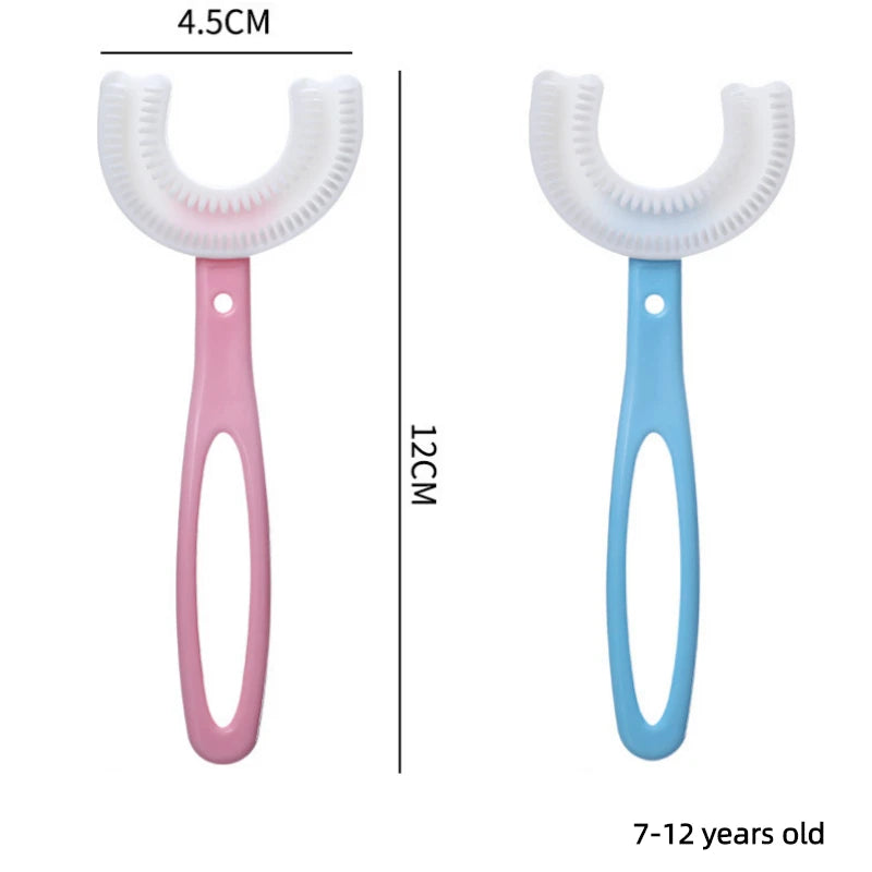 Baby Toothbrush Children 360 Degree U-shaped Child Toothbrush Teethers Baby Brush Silicone Kids Teeth Oral Care Cleaning