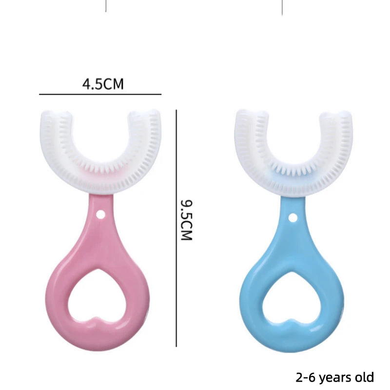 Baby Toothbrush Children 360 Degree U-shaped Child Toothbrush Teethers Baby Brush Silicone Kids Teeth Oral Care Cleaning